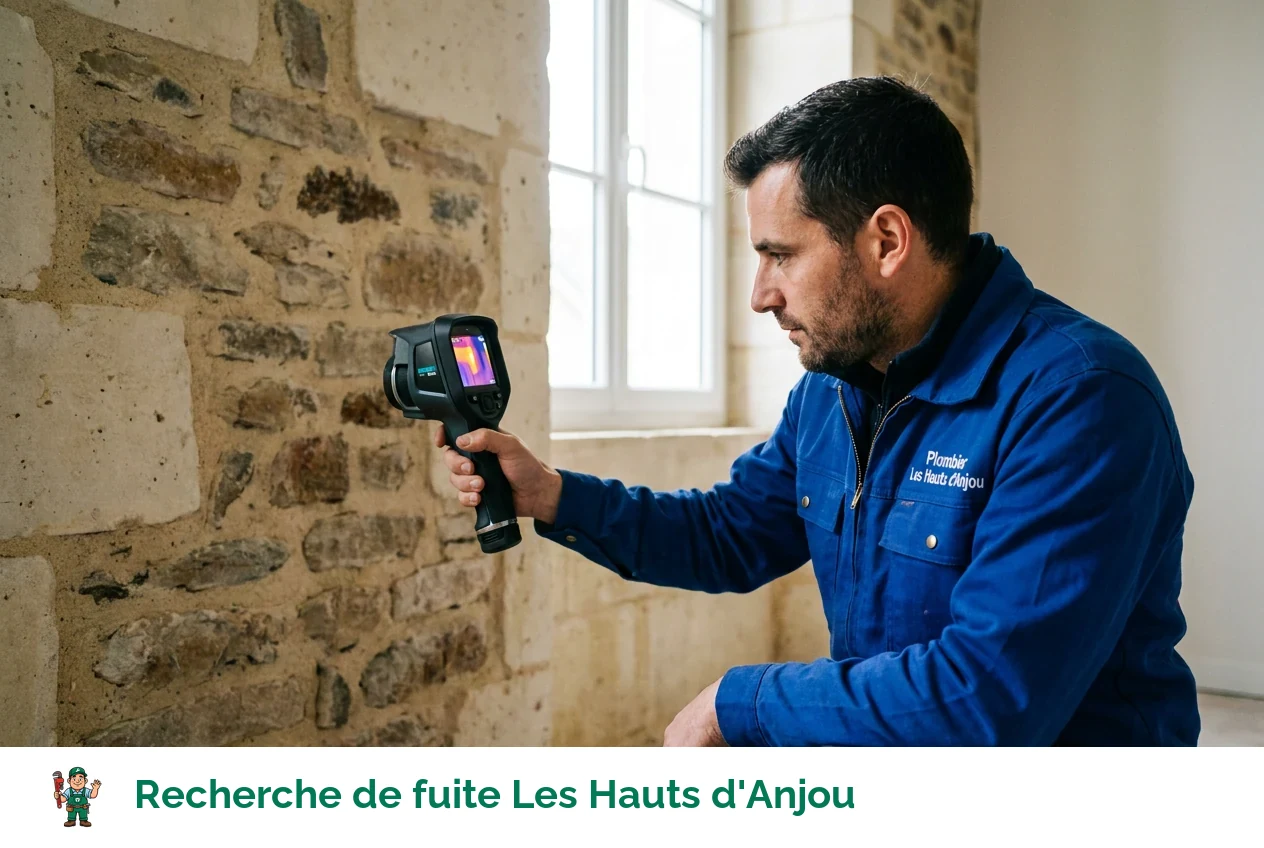 Recherche de fuite à Les Hauts d'Anjou
