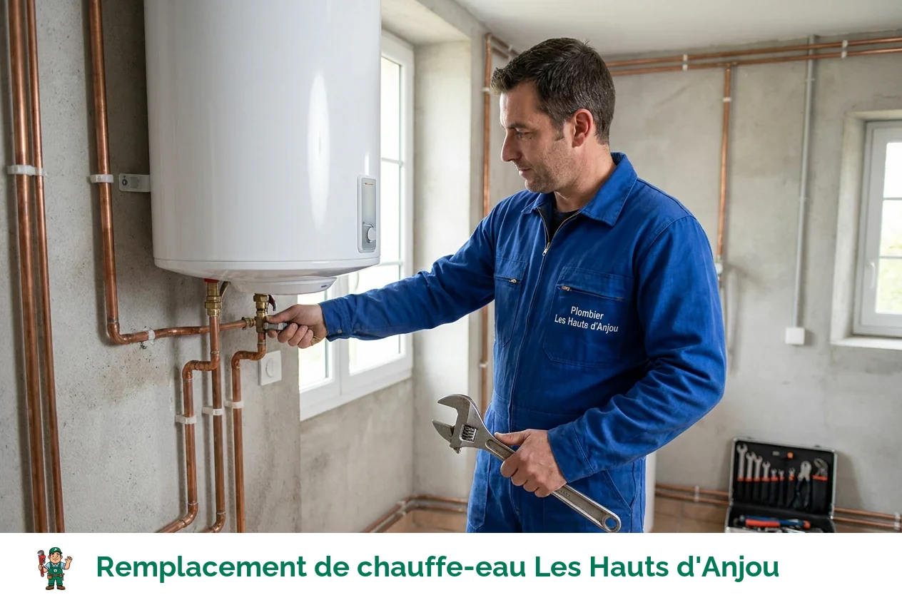 Remplacement de chauffe-eau à Les Hauts d'Anjou