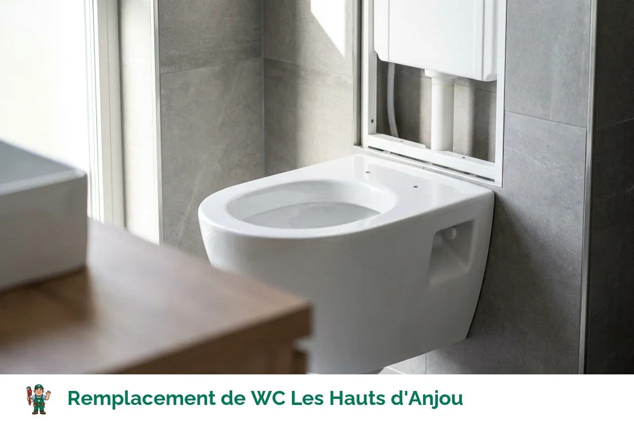 Remplacement de WC à Les Hauts d'Anjou