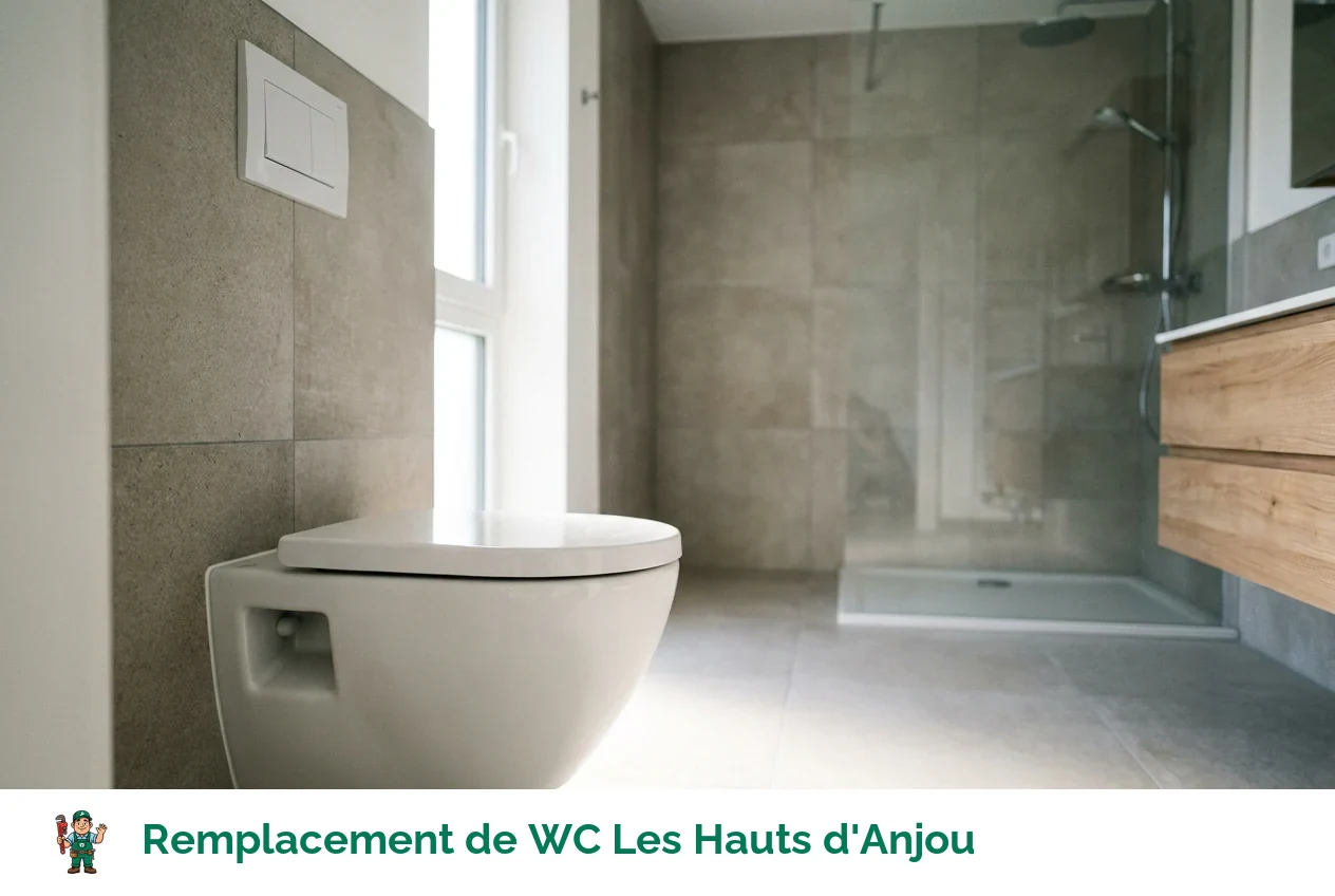 Remplacement de WC à Les Hauts d'Anjou