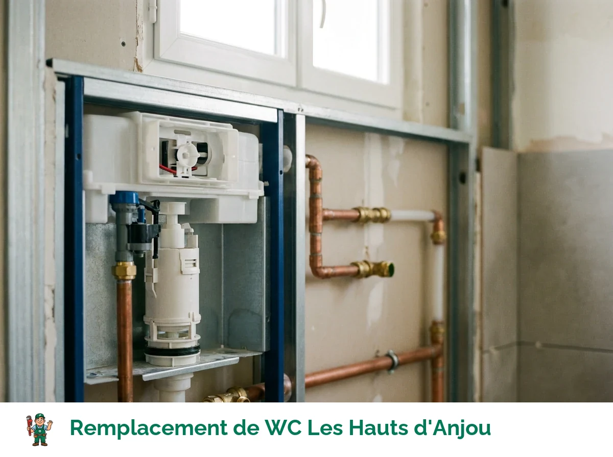 Remplacement de WC à Les Hauts d'Anjou